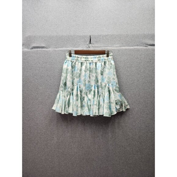 Floral Print Ruffled Mini Skirt With Elastic Waistband Mittoshop M 100% Polyeste - Picture 4 of 4